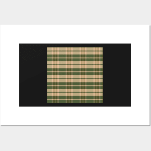 Autumn Aesthetic Daviana 1 Hand Drawn Textured Plaid Pattern Posters and Art